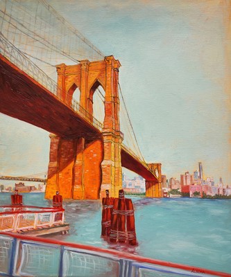 Feed brooklin bridge  hst  46 x 55 cm