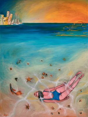 Feed 5. en vacances 1 hst de coton 80x60x1 5cm